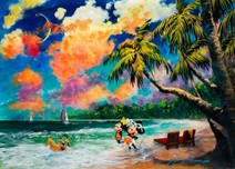 Mickey Mouse Art Mickey Mouse Art Together in Paradise (SN)